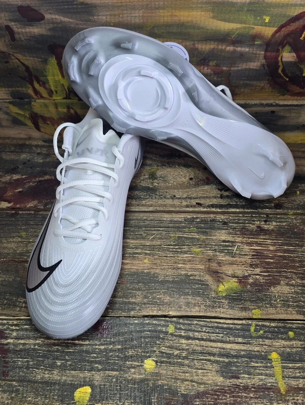 Nike Vapor Speed 3 Mens Size 11 Football Cleats White Grey FB3303-100 New